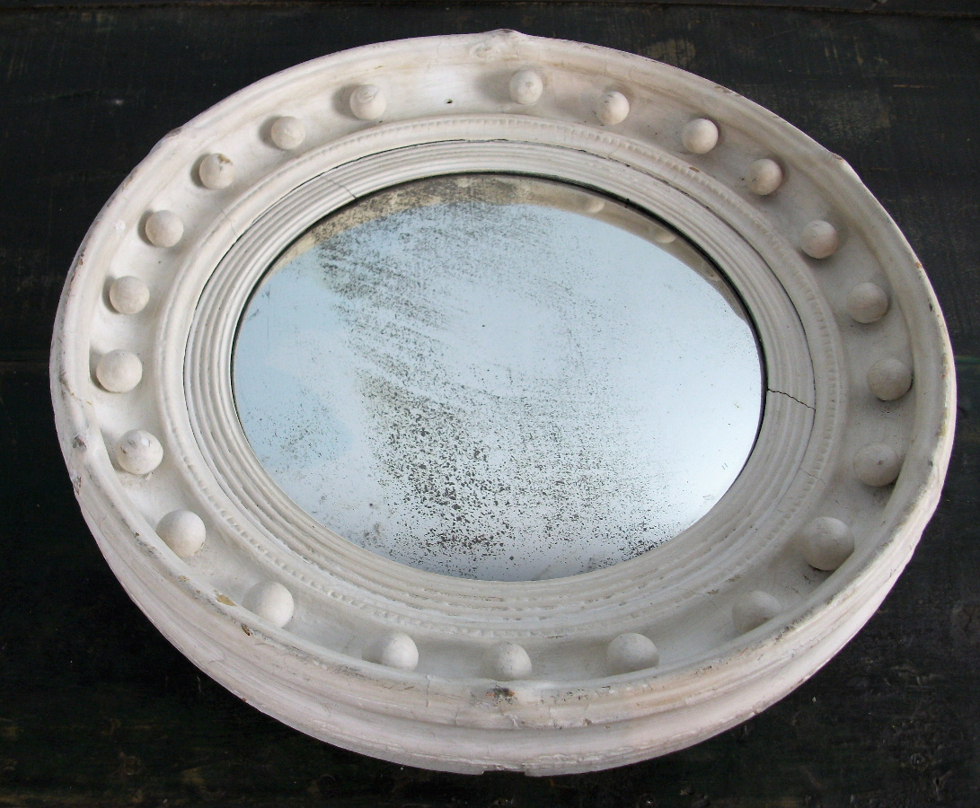  	Painted Regency Convex Mirror